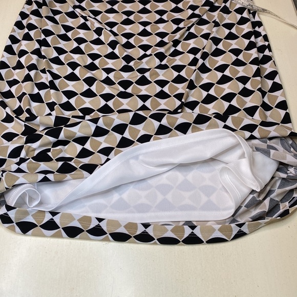 WHBM Geometric Print Sleeveless Cowl Neck Dress Size 12 - Picture 10 of 14